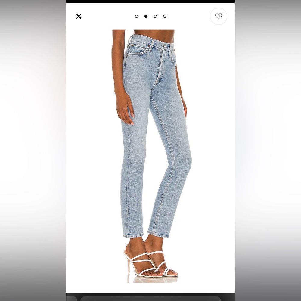 AGOLDE Riley high rise straight crop jeans